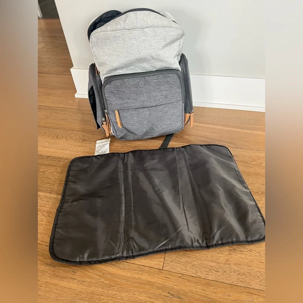 Eddie Bauer Two-Tone Gray Baby Bag Backpack